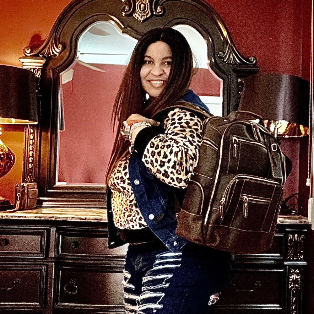 LEATHER BACKPACK - CHOCOLATE BROWN LEATHER BACKPACK - WOW!
